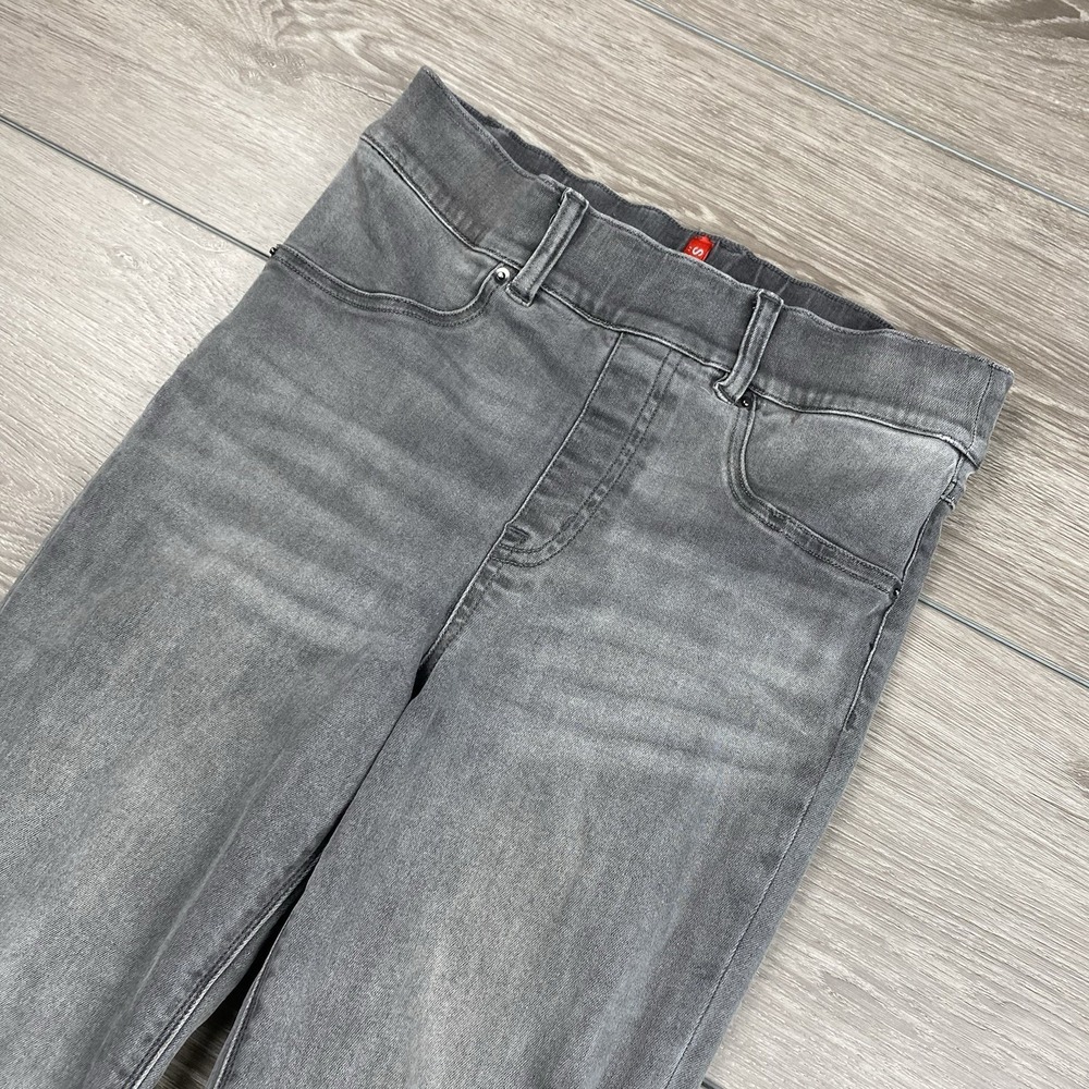 Spanx‎ Women's Cotton Blend Pull On Distressed Skinny Jeans Grey Small